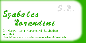 szabolcs morandini business card